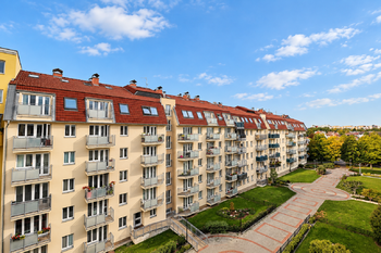 Výhled z balkonu - Pronájem bytu 2+kk v osobním vlastnictví 38 m², Praha 9 - Kyje
