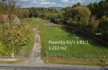Pohled od západu - Prodej pozemku 1212 m², Sedlec-Prčice 