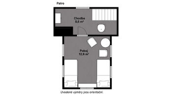 Půdorys 2D - II.NP - Prodej chaty / chalupy 69 m², Nýdek