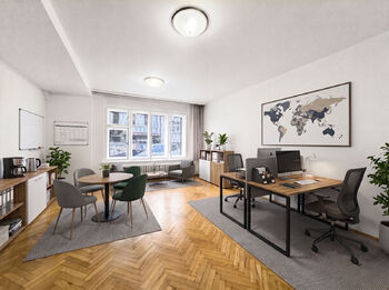 Vizualizace - Pronájem kancelářských prostor 58 m², Praha 2 - Nové Město