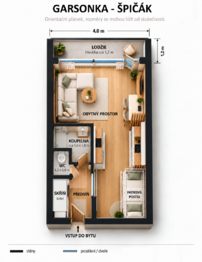Prodej bytu 1+kk v družstevním vlastnictví 30 m², Železná Ruda
