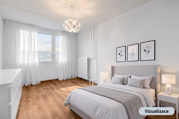 Vizualizace Ložnice - Prodej bytu 3+1 v osobním vlastnictví 82 m², Praha 9 - Prosek