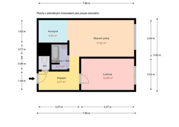 Pronájem bytu 2+kk v osobním vlastnictví 44 m², Praha 10 - Horní Měcholupy