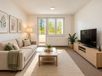 Vizualizace - obývací pokoj - Pronájem bytu 2+1 v družstevním vlastnictví 50 m², Orlová