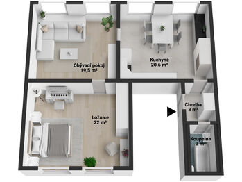 Prodej bytu 3+1 v osobním vlastnictví 84 m², Hranice