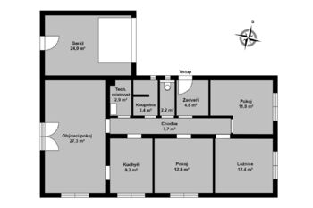 Orientační půdorys - Prodej domu 94 m², Městec Králové