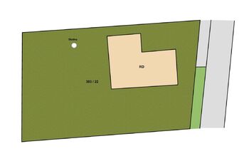 Půdorys pozemku - Prodej domu 94 m², Městec Králové