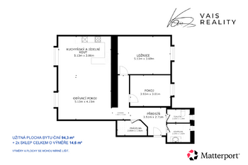 Prodej bytu 3+kk v osobním vlastnictví 94 m², Žatec