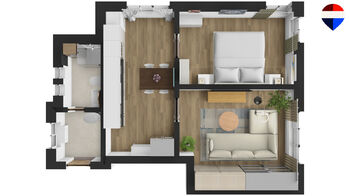 Prodej bytu 2+1 v osobním vlastnictví 58 m², Benešov nad Ploučnicí
