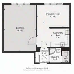 Pronájem bytu 2+kk v družstevním vlastnictví 39 m², Praha 4 - Kamýk
