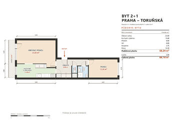 Prodej bytu 2+1 v osobním vlastnictví 62 m², Praha 8 - Bohnice