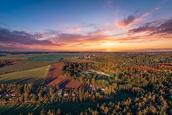 pohled z dronu - Prodej chaty / chalupy 70 m², Družec
