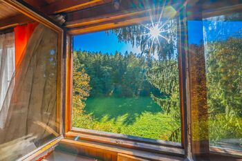 výhled z okna - Prodej chaty / chalupy 70 m², Družec