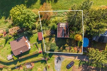 půdorys chaty - Prodej chaty / chalupy 70 m², Družec
