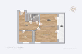 Pronájem bytu 3+kk v osobním vlastnictví 72 m², Třebíč