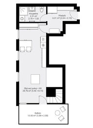 Prodej bytu 1+kk v osobním vlastnictví 45 m², Modřice
