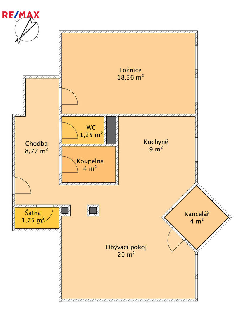 Prodej bytu 2+1 v osobním vlastnictví, 75 m2, Vodňany