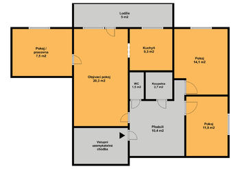 Prodej bytu 3+1 v osobním vlastnictví, 82 m2, Kladno