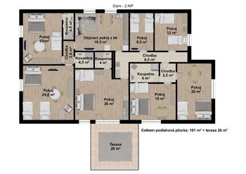 Prodej komerčního prostoru (apartmány), 325 m2, Sedlec-Prčice