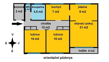 Pronájem bytu 3+1 v osobním vlastnictví, 90 m2, Nymburk