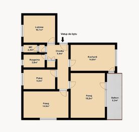 Pronájem bytu 4+1 v osobním vlastnictví, 92 m2, Jedovnice