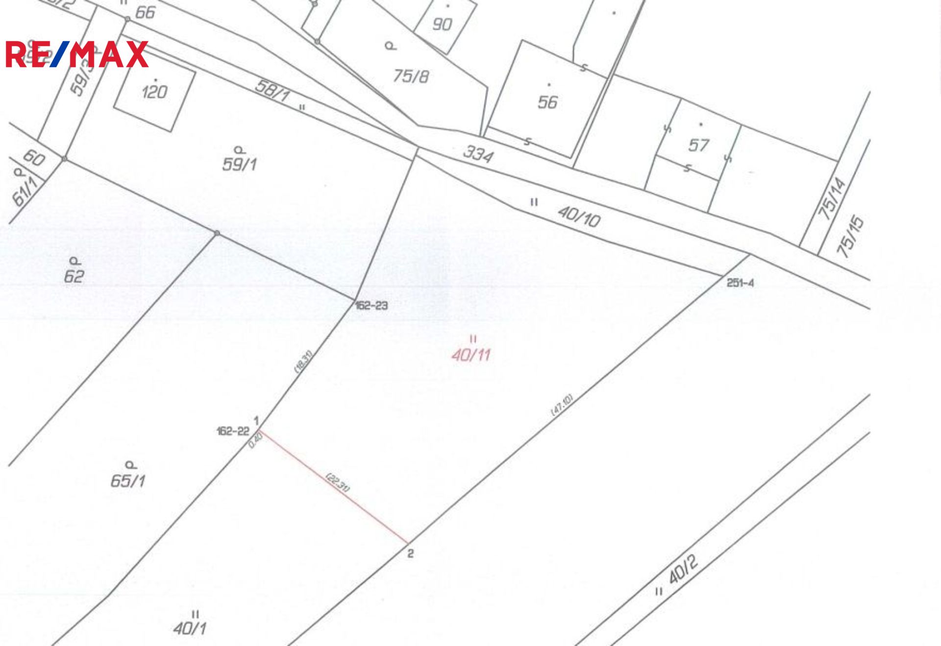 Prodej pozemku 1134 m², Vrbice | Reality RE/MAX
