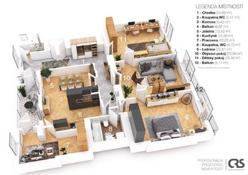 Prodej bytu 5+kk v osobním vlastnictví, 155 m2, Praha 7 - Holešovice