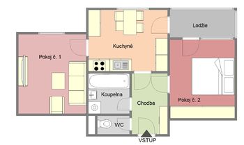 Pronájem bytu 2+1 v osobním vlastnictví, 52 m2, Horažďovice