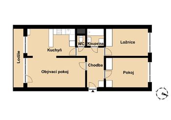 Prodej bytu 3+1 v osobním vlastnictví, 75 m2, Praha 4 - Chodov