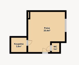 Pronájem bytu 1+kk v osobním vlastnictví, 34 m2, Brno