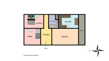 Prodej bytu 3+1 v osobním vlastnictví, 70 m2, Praha 4 - Krč