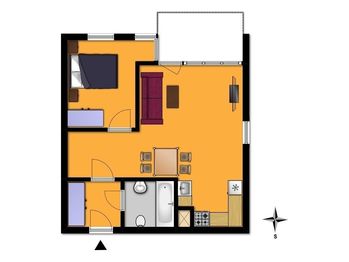 Pronájem bytu 2+kk v osobním vlastnictví, 44 m2, Velký Osek