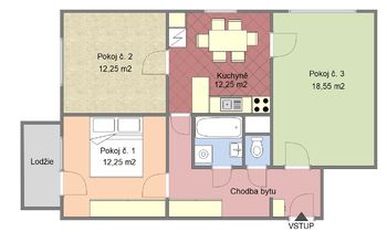 Pronájem bytu 3+1 v osobním vlastnictví, 78 m2, Strakonice