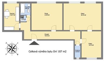 Pronájem bytu 3+1 v osobním vlastnictví, 105 m2, Pozořice