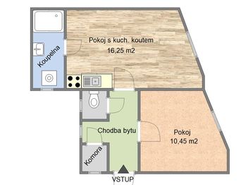 Pronájem bytu 2+kk v osobním vlastnictví, 40 m2, Strakonice
