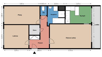 Pronájem bytu 3+1 v osobním vlastnictví, 68 m2, Praha 9 - Střížkov