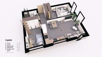 Prodej bytu 3+kk v osobním vlastnictví, 75 m2, Dolní Loučky