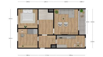 Prodej bytu 3+1 v družstevním vlastnictví, 78 m2, Teplice