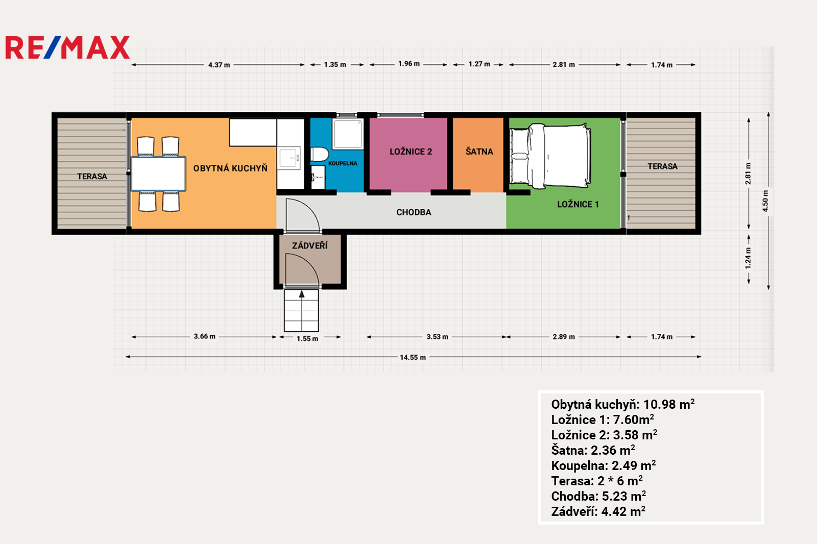 Prodej bytu 2+1 v osobním vlastnictví, 69 m2, Loučná pod Klínovcem