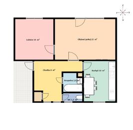 Prodej bytu 2+1 v osobním vlastnictví, 58 m2, null