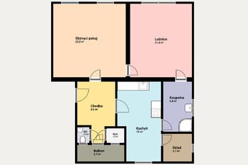 Pronájem bytu 3+1 v osobním vlastnictví, 87 m2, Praha 5 - Košíře