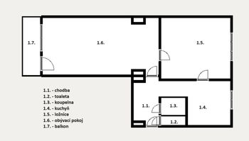 Pronájem bytu 2+1 v osobním vlastnictví, 55 m2, Litoměřice