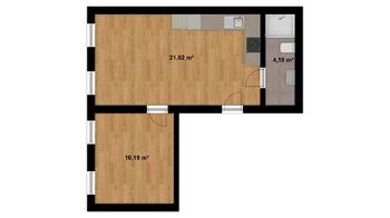 Prodej bytu 2+kk v osobním vlastnictví, 39 m2, Praha 9 - Horní Počernice