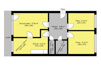 Prodej bytu 3+1 v osobním vlastnictví, 65 m2, Nymburk
