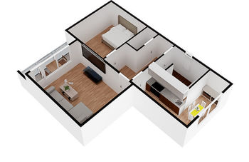 Pronájem bytu 2+1 v osobním vlastnictví, 60 m2, Chlumec