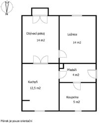 Pronájem bytu 2+1 v osobním vlastnictví, 55 m2, Kladno