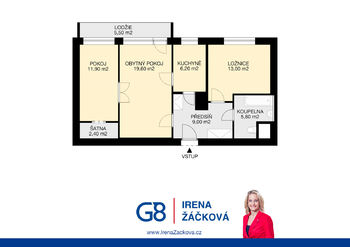 Prodej bytu 3+1 v osobním vlastnictví, 68 m2, Praha 8 - Bohnice