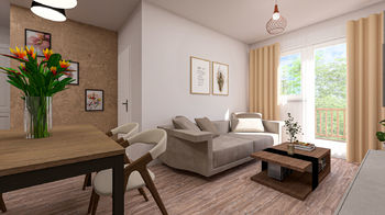 Prodej bytu 2+kk v osobním vlastnictví, 51 m2, Merklín