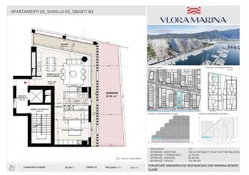 Prodej bytu 1+1 v osobním vlastnictví, 117 m2, Vlora