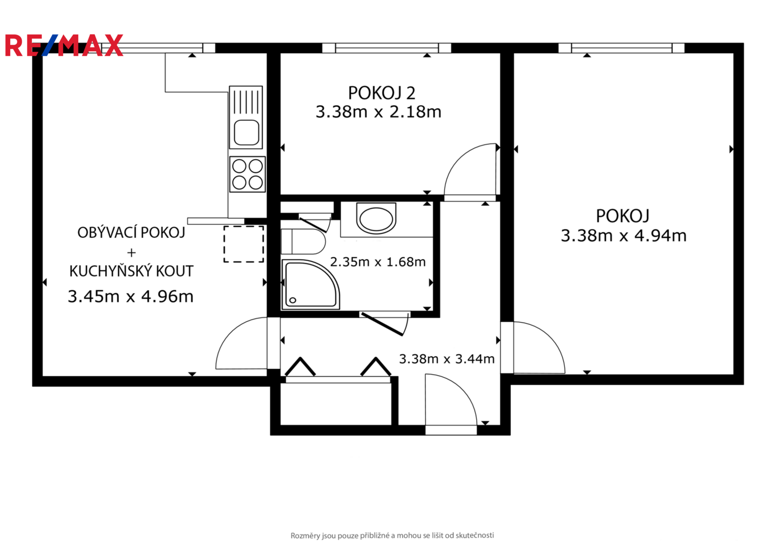 Pronájem bytu 3+kk v osobním vlastnictví, 52 m2, Praha 4 - Krč